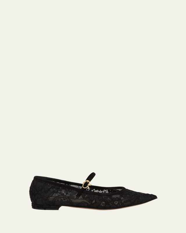 Floral Lace Mary Jane Flats